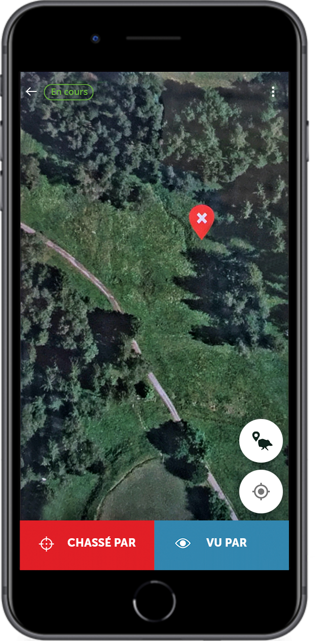 Enregistrement du site où le gibier a été capturé